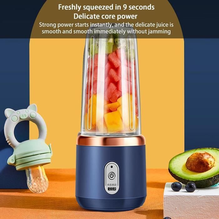 Mixeur Portable SANON 500 Ml - Blender USB Rechargeable Pour Smoothies Et Jus Frais !