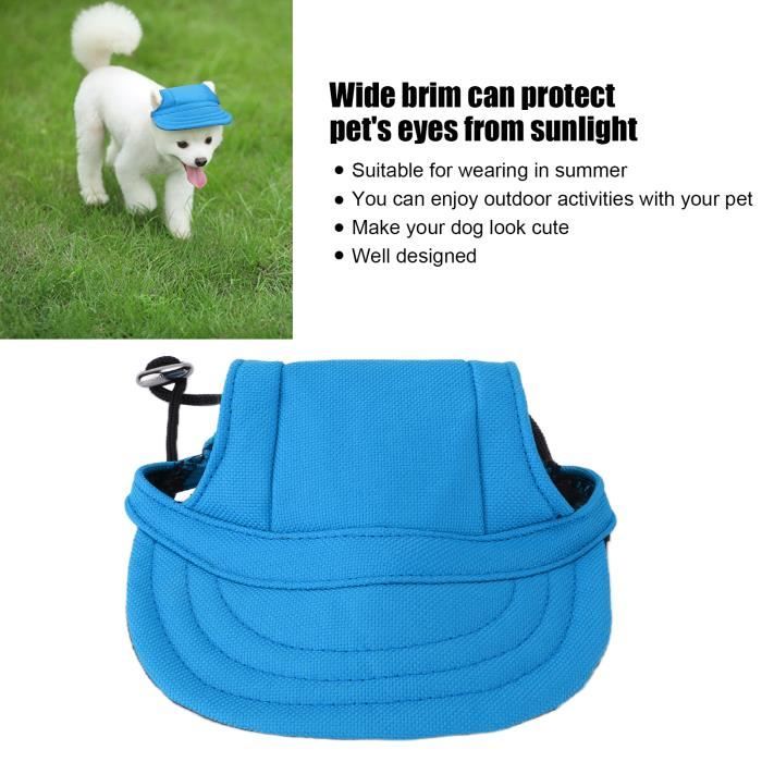Chapeau De Soleil Pour Chien KEWUF - Cloche Princesse Jaune, Taille S (28 Cm Tour De Tête) - Coton Léger, Trous Pour Oreilles, Corde Réglable - Protection UV Et Déco Mignonne