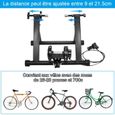 COSTWAY Home Trainer Vélo Magnétique Pliable avec Fil,5 Niveaux de Résistance pour Roue 26-28’’ en Acier Charger Max 150KG Noir-2