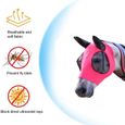 couverture de visage de cheval Masque anti-mouches en maille de cheval Masque de cheval élastique respirant avec protection NOUVEAU-2