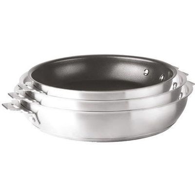 Poêle - Lacor - 45420 - Acier Inoxydable 18/10 - Compatible Tous Feux - Revêtement Inox - Maison