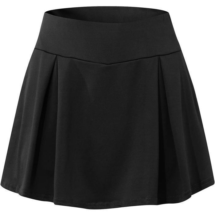 Jupe short courte plissée - noir - Ado fille - 5.40