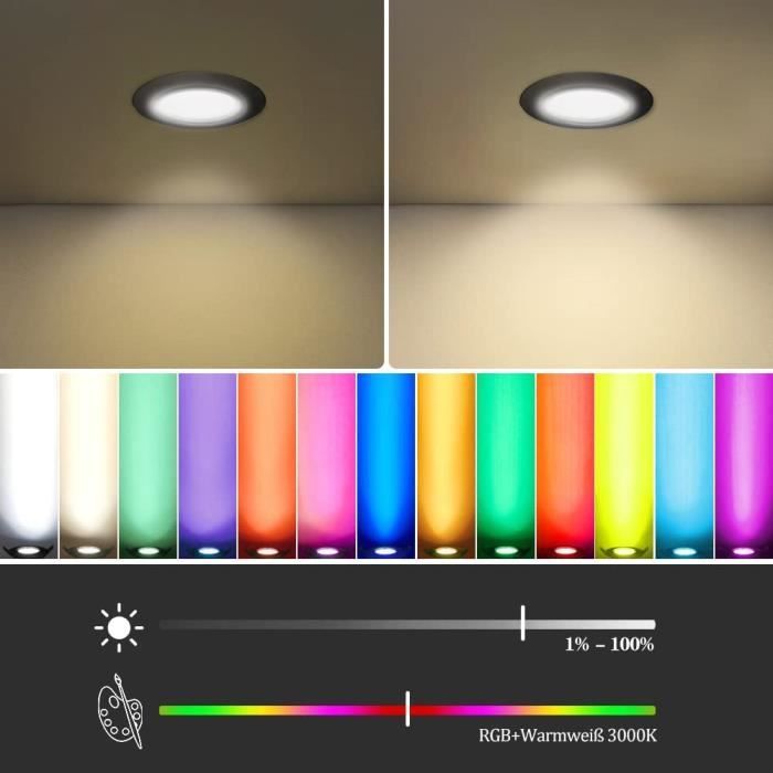 4XSweier Spot LED Noir Encastré IP65 étanche Spot de Plafond Encastrable LED  5W Blanc Chaud 3000K Eclairage Encastré Pour salle de bain, cuisine,  couloir, douille GU10 incluse : : Luminaires et Éclairage
