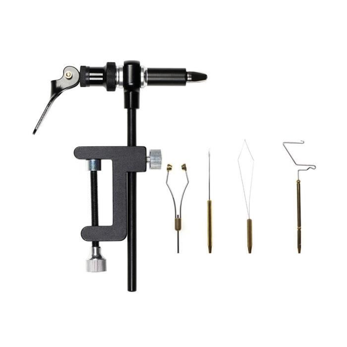 Étau Rotatif Pour Montage De Mouches De Pêche - Support Métal 20x10 Cm, Outil Pour Hameçons