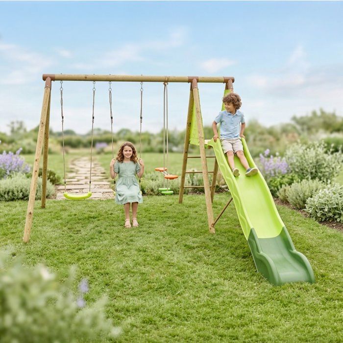 Jeu De Pagaies De Plage En Bois – Vert – Neuf