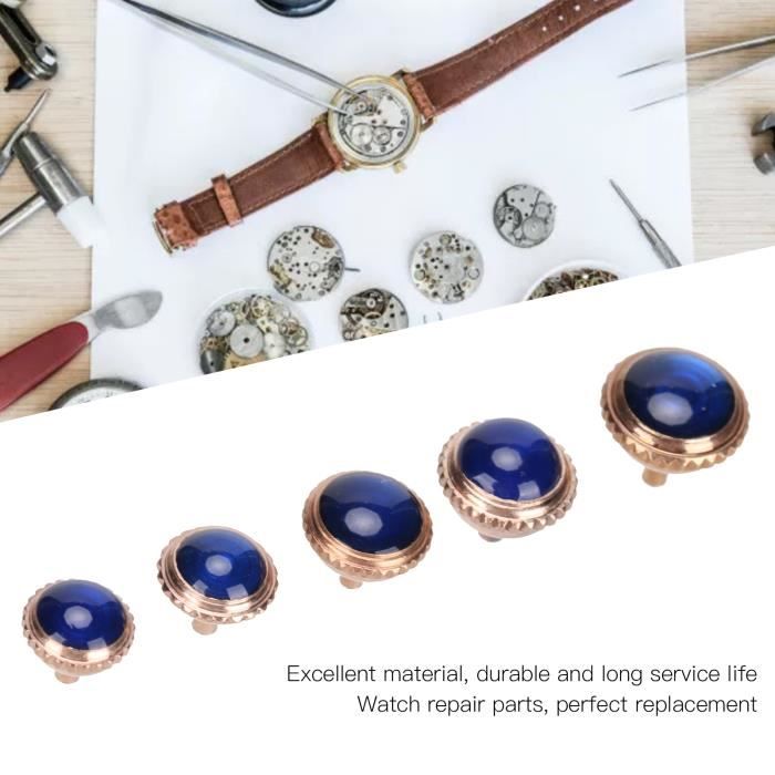 Couronne De Montre Plaquée Or Rose à Cabochon - Filetage 0.80, Diamètre 4.5mm, état NOS (New Old Stock)
