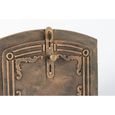 SEZAM Porte de four en fonte - avec loquet de porte, semi-circulaire, porte de four à pizza - porte de four à pain - 31,5 x 37 cm-3