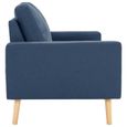 1420MARKET TOP- Canapé d'angle à 3 places design vintage - Canapé Scandinave Canapé Relax Sofa Salon Classique Bleu Tissu-3