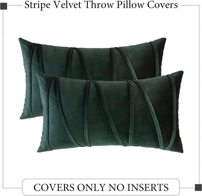 Housse De Coussin Décor Carré Boussac 60x60 Cm - Cachemire Vert Et Dos Velours Coton - Occasion