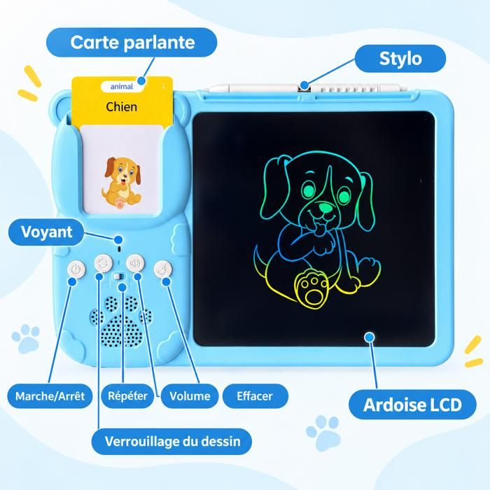 Tablette Dessin Enfant 8.8 Pouces Tablette Ecriture Enfant Tablette Magique Enfant Pour Enfants