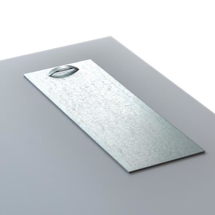 Tableau D'art Abstrait Moderne Sur Verre Tulup 100x50 Cm - Décoration Murale Gris Et Blanc