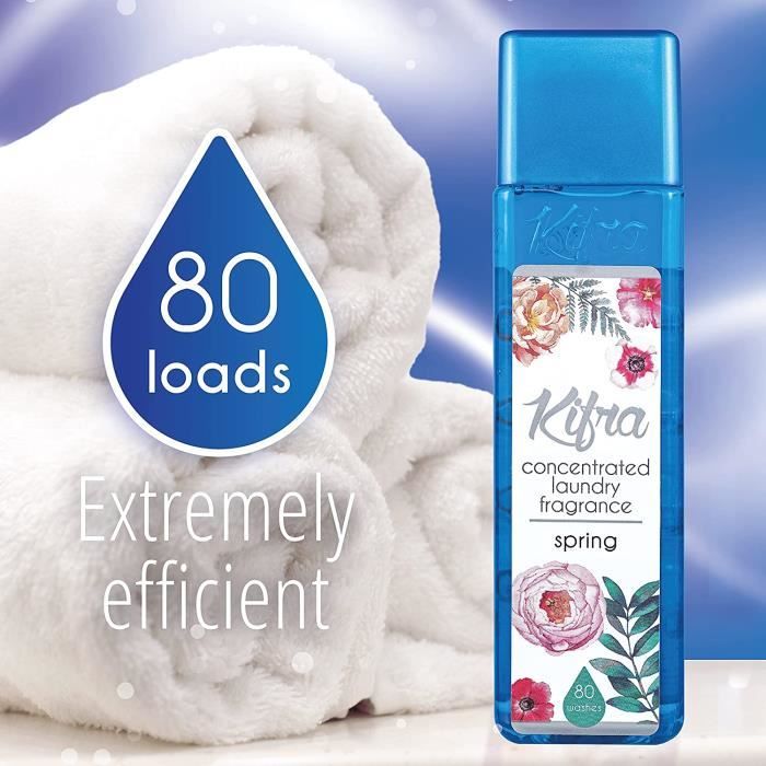 KIFRA Caring Parfum de Linge Concentré 200 ml 80 cycles de lavage :  : Epicerie