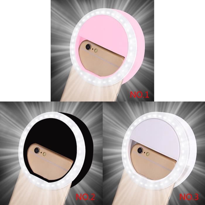 Anneau Lumineux De 25,4 Cm (10") Pour Maquillage/téléphone - Lumière De Beauté - Noir - Neuf