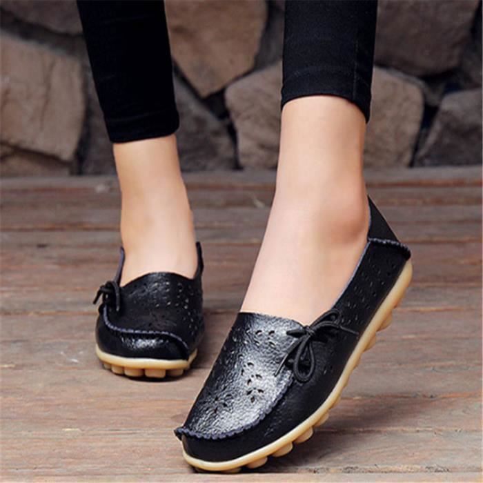 Moccasins femme En Cuir ete nouvelle marque de luxe chaussure Poids Léger chaussure  femmes Loafer Grande Taille 35-43 - Cdiscount Chaussures