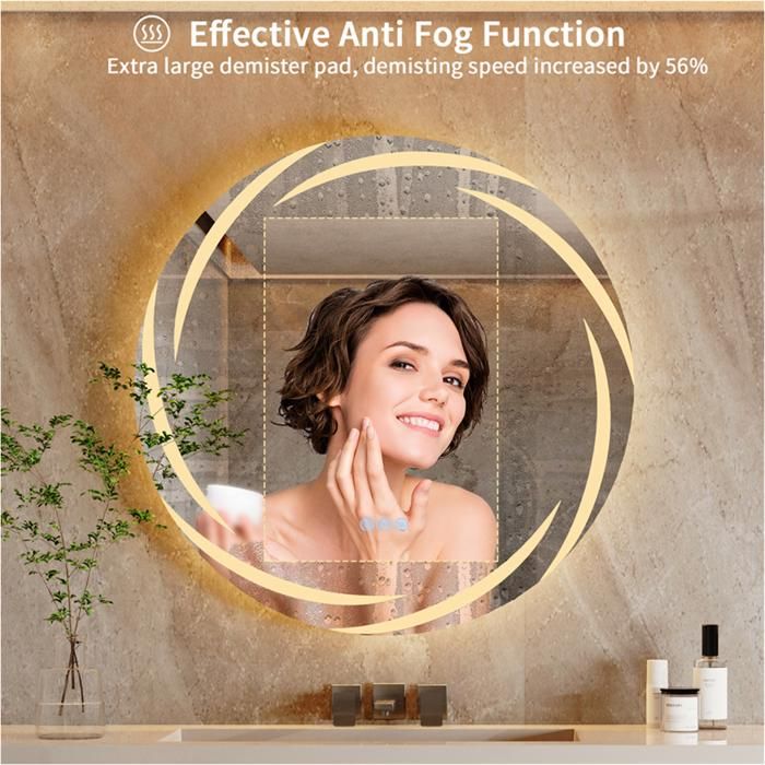 Miroir De Salle De Bain Avec éclairage LED Et Anti-buée Jizan 60 Cm 4000k Blanc Neutre 87905895 Miroir De Salle De Bain Avec éclairage LED Et Anti-buée Jizan 60 Cm 4000k Blanc Neutre 87905895