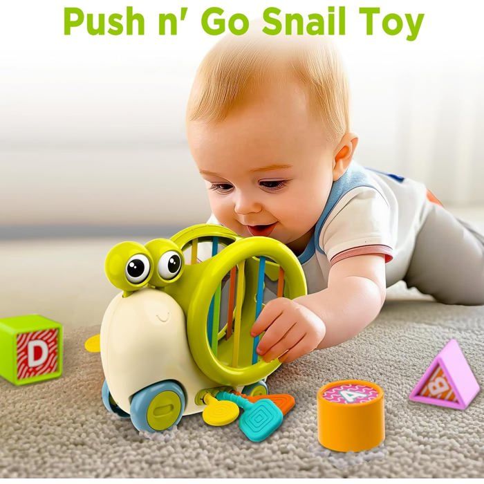 Hahaland Jouet Montessori Bébé 1 An - 6 Légumes à Empiler, Trier Par Couleur, Puzzle Fleur, ABS, Cadeau 1-3 Ans