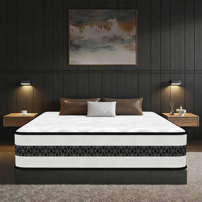 Matelas Inre 140/190 Ressort enssachés + mousse soutien ferme épaisseur 30cm - Ameublement