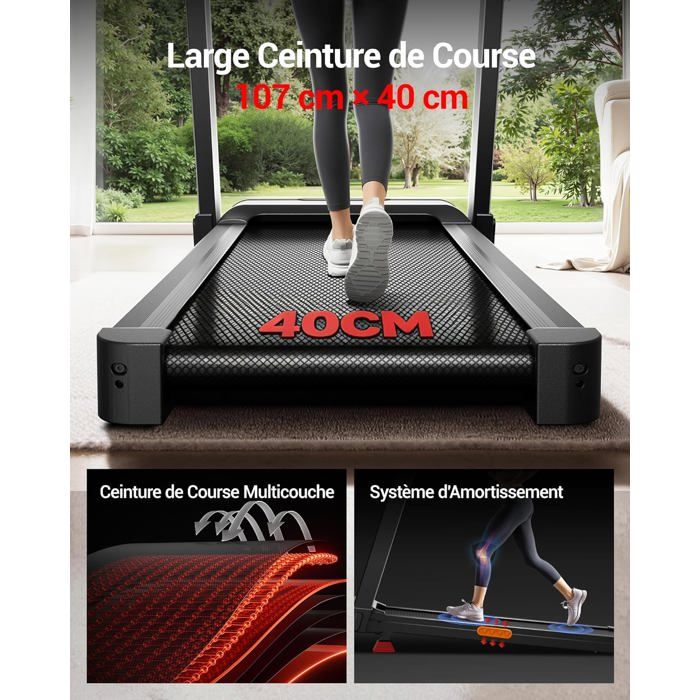 Test complet du tapis de course pliable 16 km/h avec double écran LED Test complet du tapis de course pliable 16 km/h avec double écran LED
