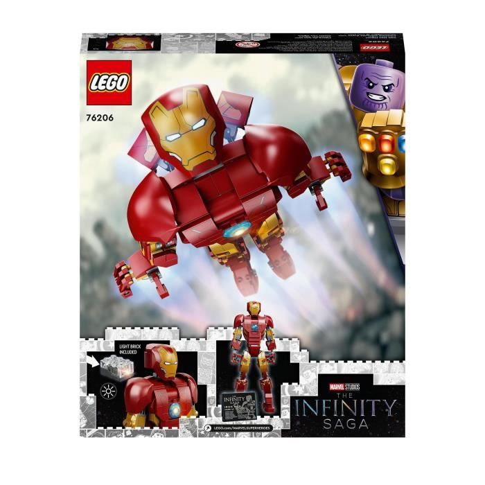 LEGO 76206 Marvel L'Armure Articulée d'Iron Man, Jouet Avengers