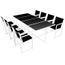 cm Aluminium 100 72 d'exterieur 220 x 9 x meubles pcs Mobilier de Ensembles d'exterieur 3L4R5Aj