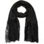 garniture de dentelle motifs florales et franges ch/âle styleBREAKER /écharpe unicolore tissu femmes 01016112