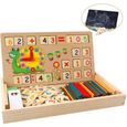 Montessori Boîte d'apprentissage de Math, Jouets Educatifs Scientifiques Tableau en Bois, Jouet de Maternelle, Parfait Cadeau Enfant-0