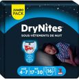 HUGGIES : DryNites Marvel - Slips de nuit garçons 4-7 ans (17-30 kg) - 16 culottes-0