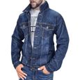 Homme Veste Mode Denim Veste Jean Bleu Foncé Manches Longues Manteau Pour Hommes S-M-L-XL-XXL-0