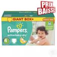 117 Couches Pampers Active Baby Dry taille 4-0