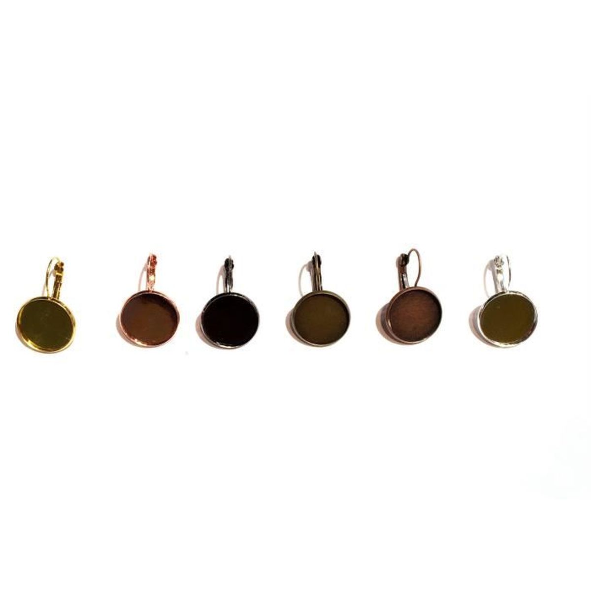 Neuf 50 clous d/'oreilles tiges 10mm plateau 6mm couleur bronze