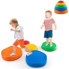 COSTWAY – 8 Pierres D'équilibre En Forme De Tortue Empilables, Avec Motifs Antidérapants, Charge Max 80 Kg, Pour Enfants 3 Ans+, Intérieur/extérieur, Multicolore