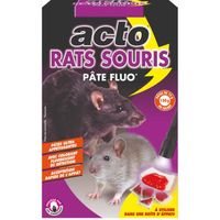 ACTO RATS-SOURIS Anti-rongeurs Pâte appât FLUO - 150grs-