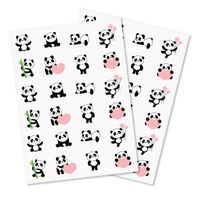 Gommettes Panda (48 pièces) stickers adhésif créatif scrapbooking