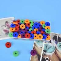 Atyhao Canette 100pcs bobines en plastique multicolores bobine vide industrielle pièces de machine à coudre plate