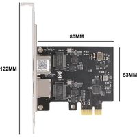 Carte réseau PCI-E 2,5 GBase-T,double port RJ45 2500/1000/100 M/10 Mbps avec contrôleur Ethernet Realtek RTL8125B