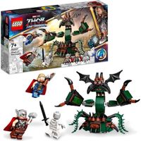 LEGO® 76207 Marvel Attaque sur le Nouvel Asgard, avec Figurines de Thor des Avengers et son Marteau, pour Enfants de 7 Ans et Plus