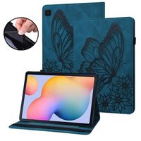 Coque Samsung Galaxy Tab S6 Lite 10.4" 2022-2020,Etui Cuir PU + Silicone TPU Interne Housse Étui à Tablette - Bleu FGASBW