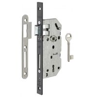 THIRARD - Serrure encastrable Monomax NF à clé pour porte de chambre, axe 40mm, bouts carrés, têtière noire, 1 clé 40 mm
