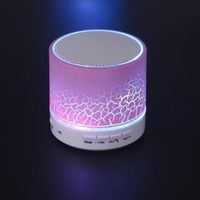 Vococal® Mini Speaker bluetooth Sans fil Portable avec fente pour carte TF et LED