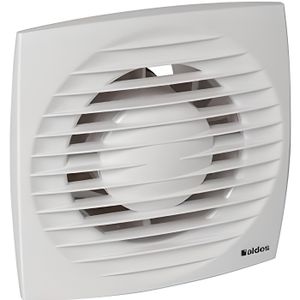 Muni d/’une valve anti-retour de fum/ée noir Ventilateur extracteur pour salle de bain A/érateur de cuisine moderne avec panneau avant 125/ mm