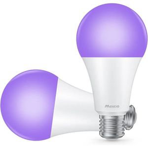 Onforu 2 Ampoule UV, 7W Ampoule Lumière Noire, E27, 100-240V, Lampe de Lumière  Violette, LED Lumière Noire, niveau UV-A, Pour Eff - Cdiscount Maison