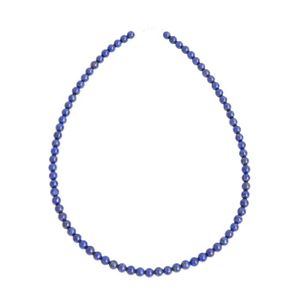 Collier En Argent 925 Doré Avec Pierre Lapis Lazuli Naturelle - Bijouxia Neuf
