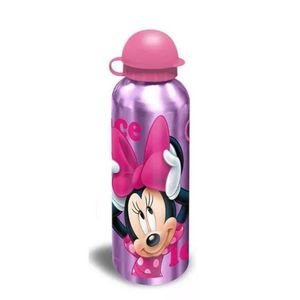 GOURDE Disney Minnie Aluminium Bottle (500 ml) Article No.:  EWA210CDB , gourde minnie fond rose violet pour enfant  500 Ml