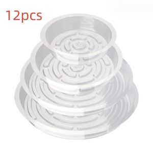 Lot De 2 Soucoupes Pour Pots De Fleurs 12cm - Plastique Blanc, Intérieur/extérieur