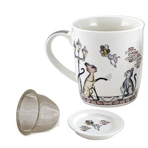 Mug avec infuseur pour le thé et couvercle Abstract - Cdiscount Maison
