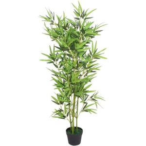 FLEUR ARTIFICIELLE Plante Artificielle avec Pot Bambou Décoration d'Intérieur 120 cm Vert 562