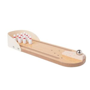 Bois - Mini jeu de bowling de bureau pour enfant et adulte, en bois,  ensemble de jouets amusants à utiliser e