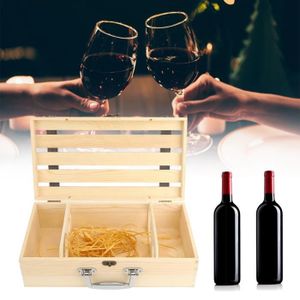 Boîte cadeau Fdit Boîte-cadeau à vin Boîte à vin rouge en bois 