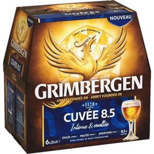 BIERE Bière blonde Grimbergen Cuvé 8.5% 6X25cl (pack de 6)