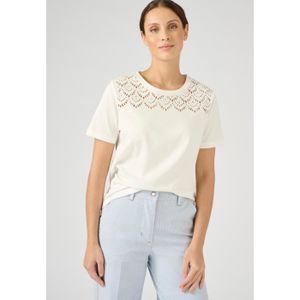 T-SHIRT T Shirt - Damart - Tee-shirt brodé pur coton - Bla